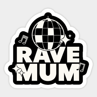 Rave Mum White Design - Raving Mum Sticker